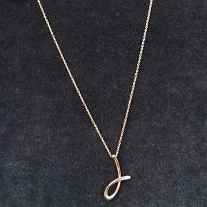 Tiffany &Co. “J” pendant silver necklace